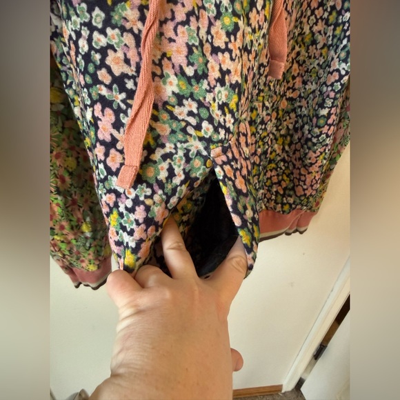 Anthropologie Conditions Apply Felicity Floral Print Quilted Hoodie Large - Picture 8 of 10